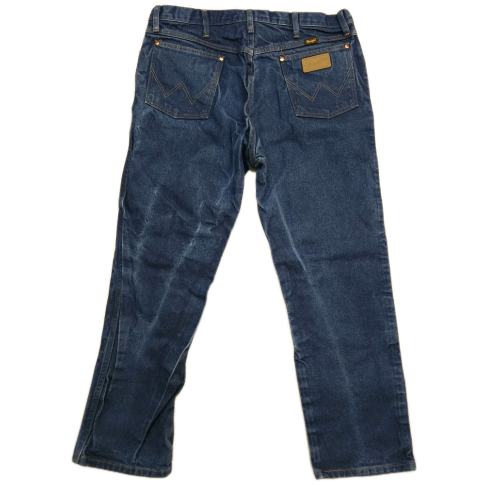 Wrangler Cowboy Cut Jeans Men's Size 38x29 Durable Blue Denim 100% Cotton 13MWZ